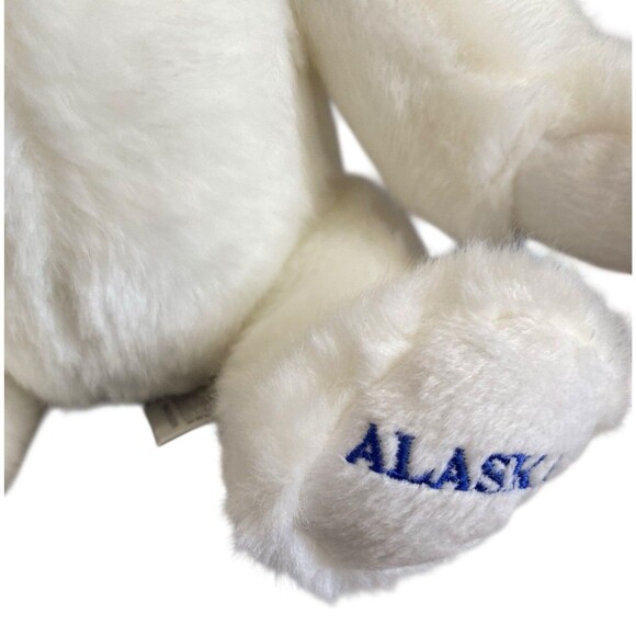 Fiesta Charmpals White Teddy Bear 7.5” Plush Alaska Embroidered - Picture 3 of 6